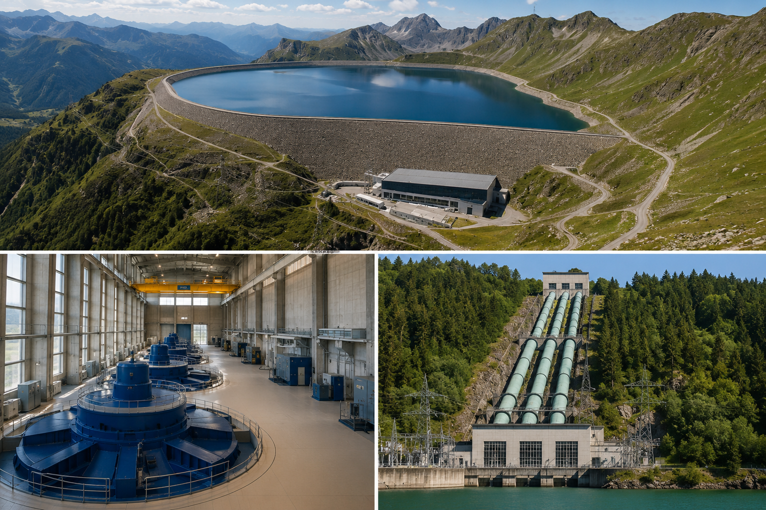 Large-scale solar energy production facility